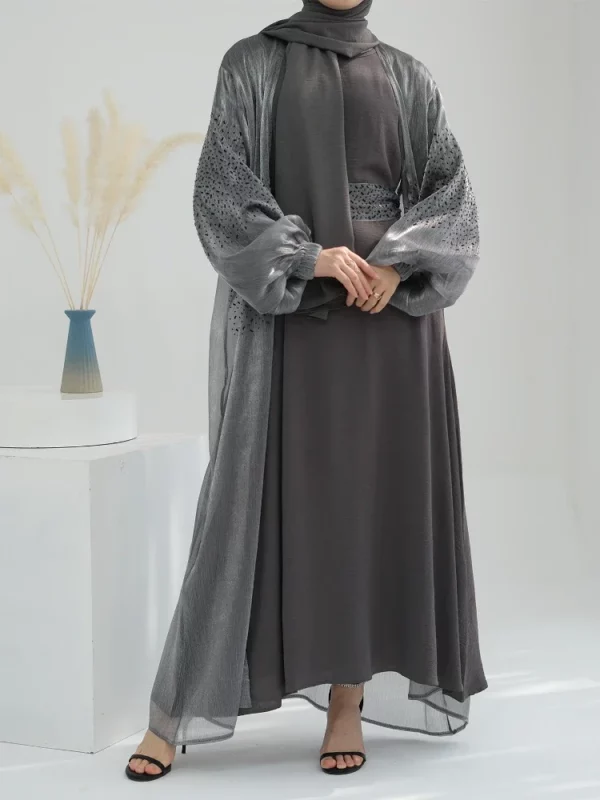 Ensemble à manches bouffantes et robe intérieure – Image 5