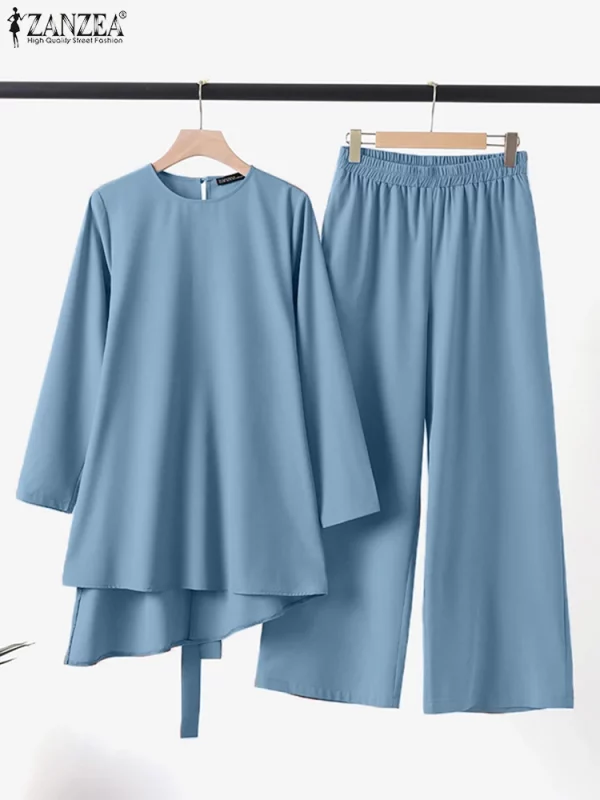 Chemisier élégant à manches longues avec pantalon – Image 5