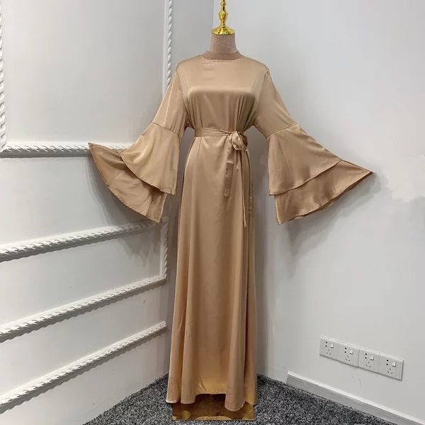 Robe en Satin à Manches sulf