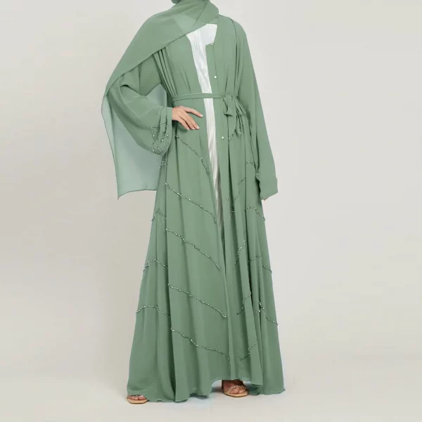Kimono perlée avec ceinture – Image 5