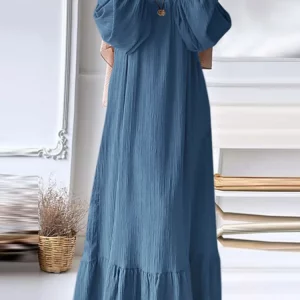 Robe à Manches sulfet Col Rond