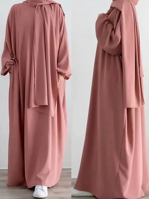 Abaya avec Écharpe – Image 2