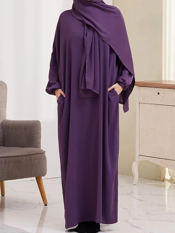Abaya avec Écharpe – Image 3